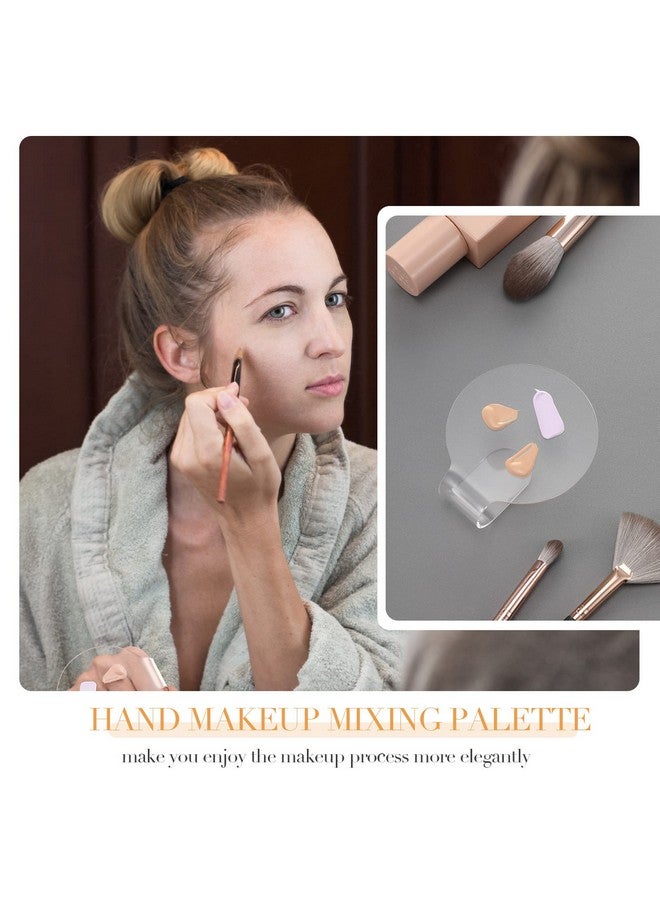 تشينكو لوحة خلط المكياج مكونة من قطعتين، صينية خلط المكياج المحمولة، صينية خلط كريم الأساس الأكريليكي، لوحة كريم أساس شفافة، لوحة مكياج ظلال العيون، طبق كريم أساس تجميلي لمزج المكياج - Image 3