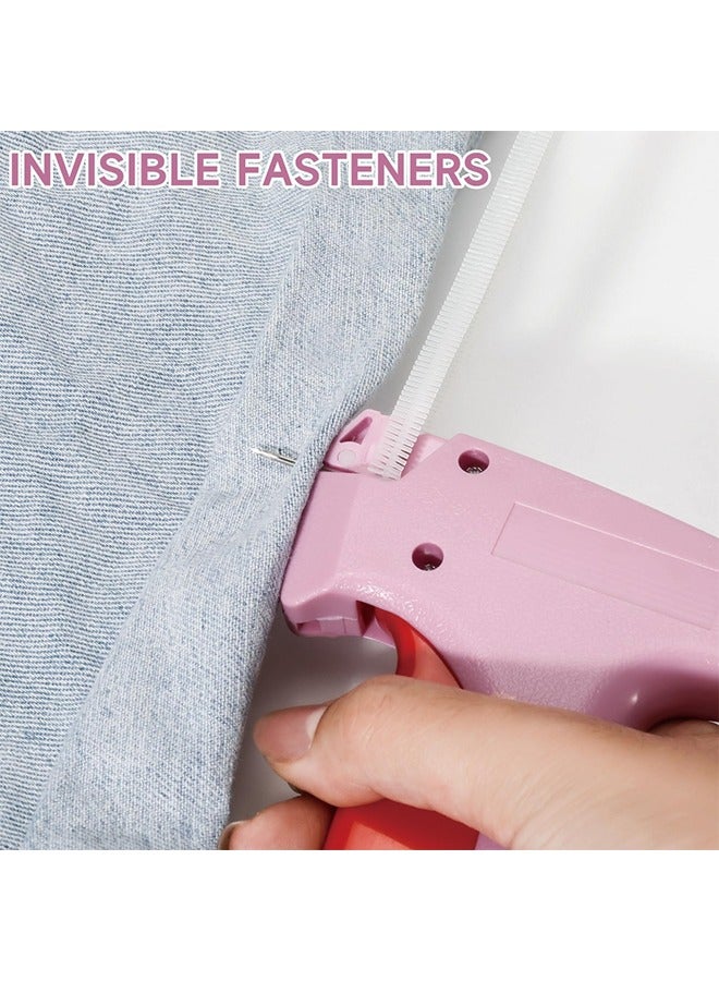 Fine Stitch Gun Stitchy Quick Clothing Fixer for Clothes,Micro Tagging Gun for Clothing with 6 Fine Needles & 1000 Pcs Fasteners,Mini Speedy Sticky Sewing Hemming Tool-Pink01  - Image 2