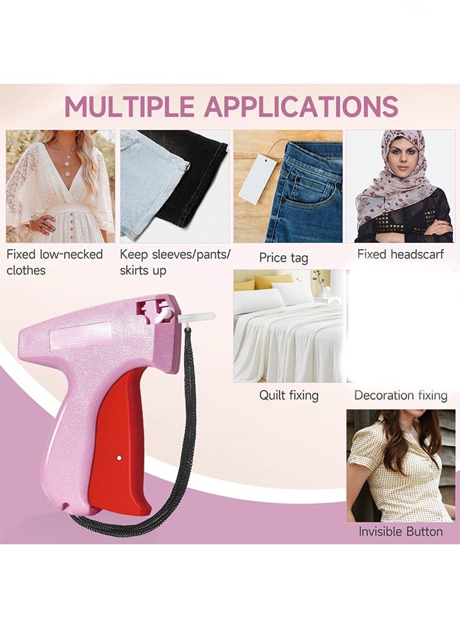 Fine Stitch Gun Stitchy Quick Clothing Fixer for Clothes,Micro Tagging Gun for Clothing with 6 Fine Needles & 1000 Pcs Fasteners,Mini Speedy Sticky Sewing Hemming Tool-Pink01  - Image 5