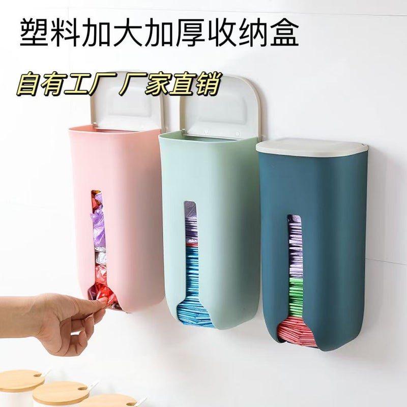 Nordic Style Wall-Mounted Garbage Bag Storage Box Creative Extraction Garbage Bag Storage Box Kitchen Plastic Bag Storage Box - Image 2