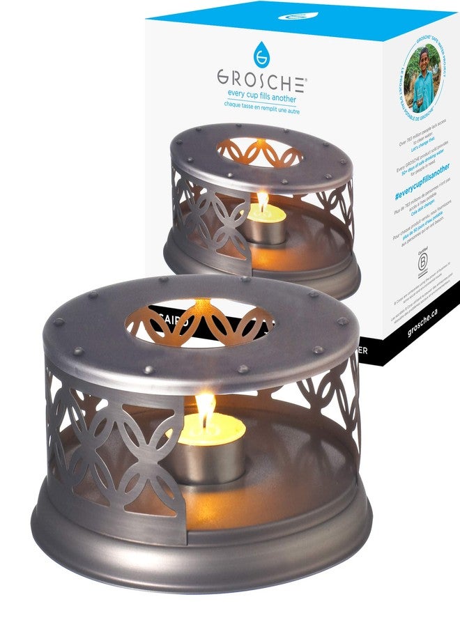 GROSCHE Cairo Premium Teapot Warmer - Tea Pot Warmer with Candle - Tea Warmers for Teapot - Food Warmer - Pot Warmer (Bronze) - Image 1