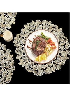 Generic Round table linen two pieces in gold color  - Image 1