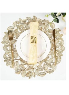 Generic Round table linen two pieces in gold color  - Image 2