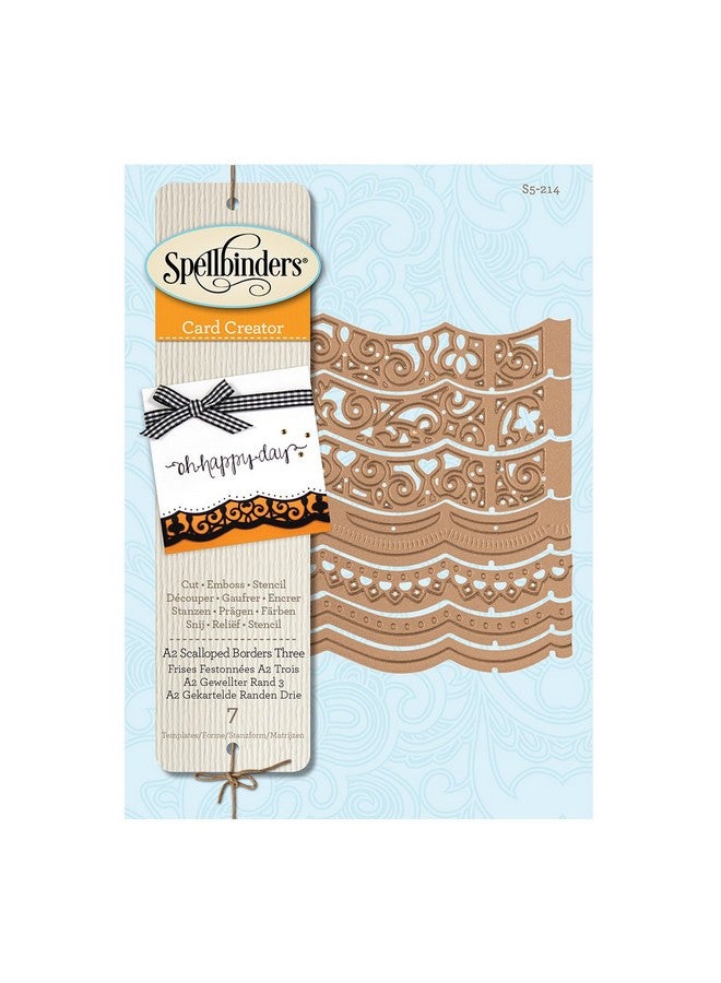 Spellbinders S5214 Borderabilities 'A2 Scalloped Borders Two' Scrapbooking Template - Image 4