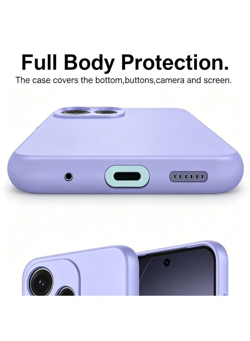 بارالونا حافظة لـ OPPO Reno15 5G، ناعمة ناعمة، غطاء سيليكون سائل، غلاف مات مقاوم للإصباغات والغبار مع بطانة من الألياف الدقيقة - أرجواني - Image 4