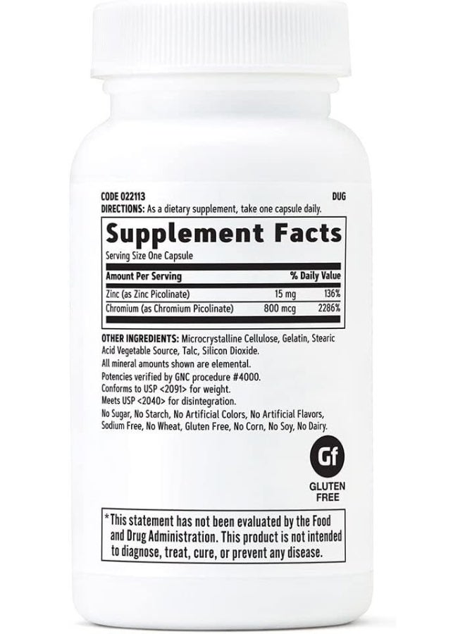GNC Ultra Chromium Picolinate 800 Mcg - Image 2