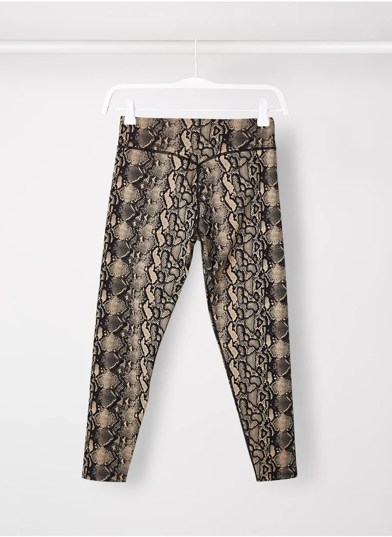 Pink Soda Python Print Leggings