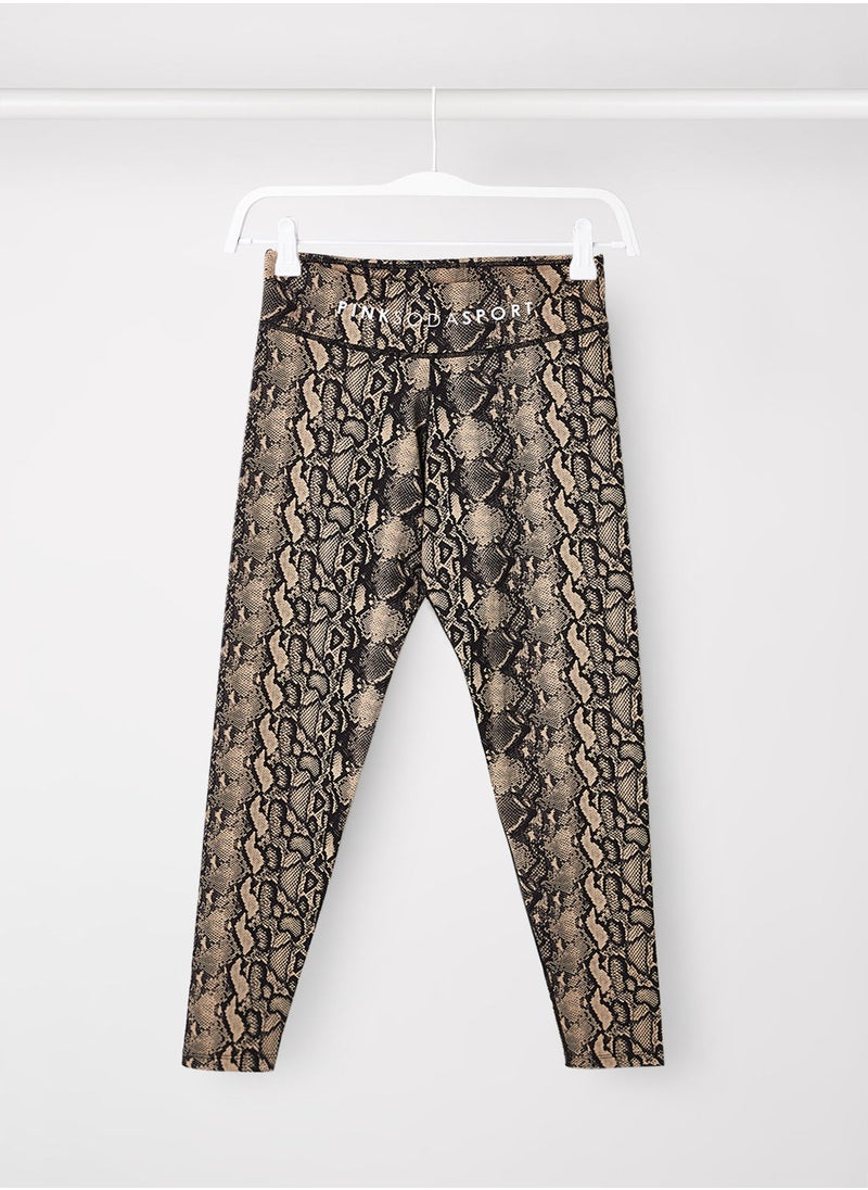 Pink Soda - Python Print Leggings - Image 1