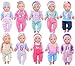 iBayda 10 Sets Doll Clothes Accessories Include Rompers Outfits for 1417 Inch 3543cm New Born Baby Dolls Doll Not Included - Image 3