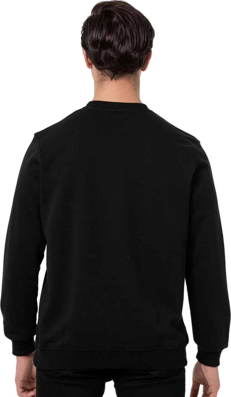 Scooter  Crew Neck Black Men's Sweatshirt M1515TS