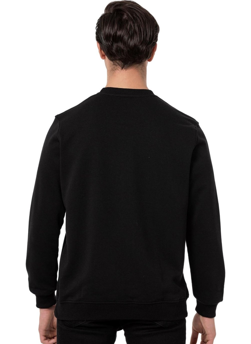 Scooter  Crew Neck Black Men's Sweatshirt M1515TS  - Image 5