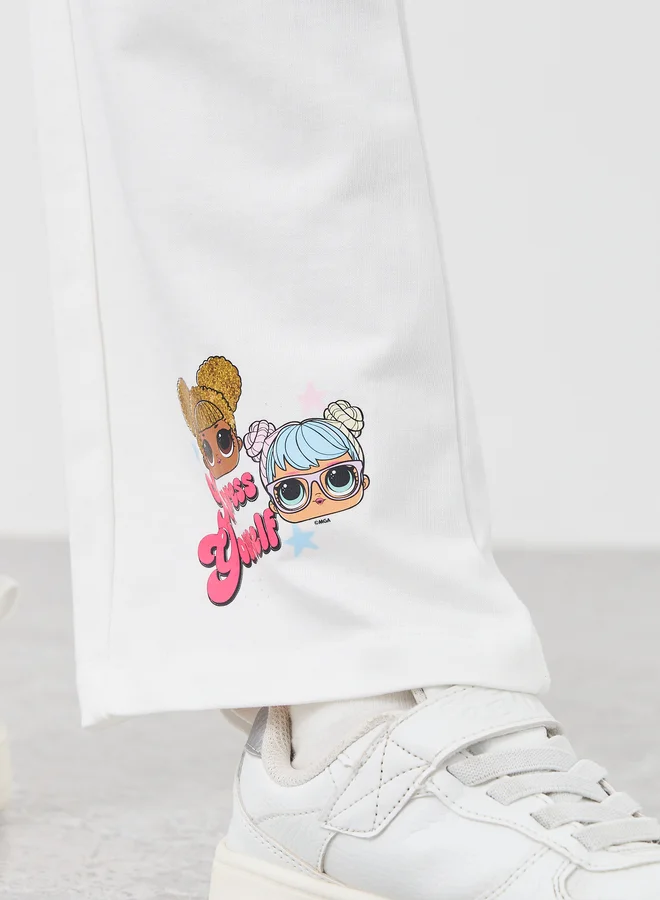 Styli Graphic Print Wide Leg Joggers