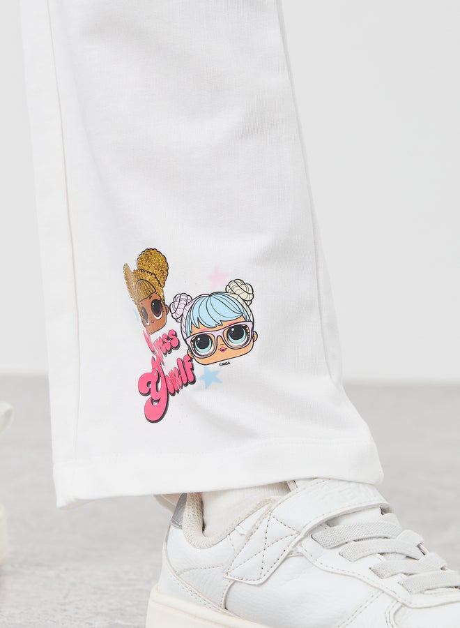 ستايلي بنطلون رياضي واسع الساق بطبعة جرافيك ستايلي - Image 3