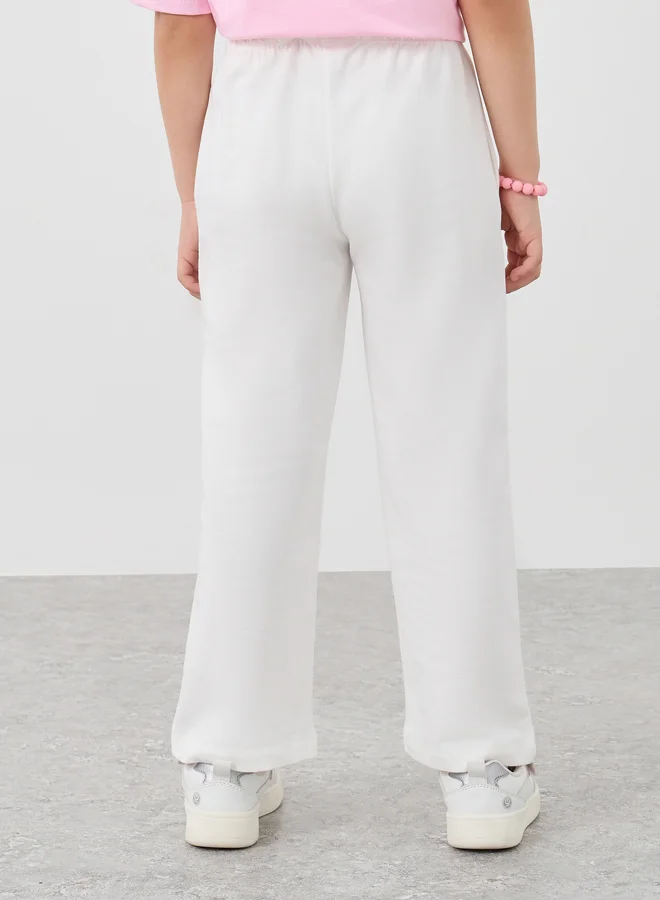 Styli Graphic Print Wide Leg Joggers