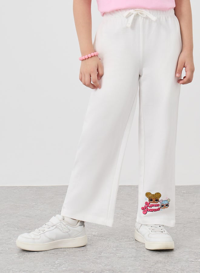 ستايلي بنطلون رياضي واسع الساق بطبعة جرافيك ستايلي - Image 2