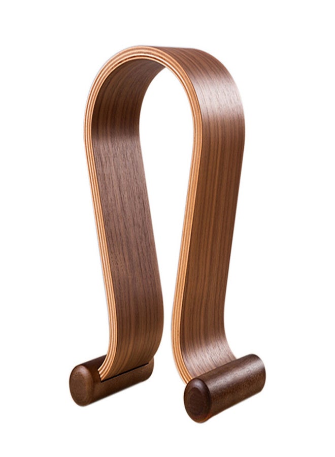 SAMDI Wooden Walnut Wood Headphone Gaming Headset Display Stand Holder HangerBlack Walnut - Image 1