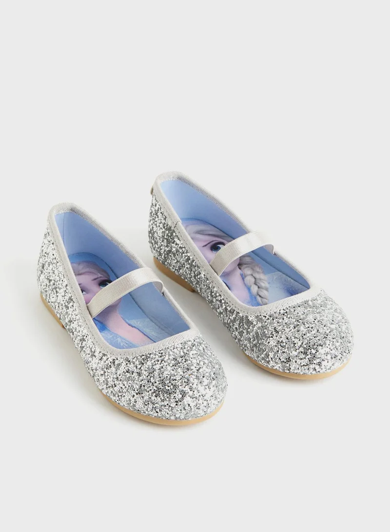 H&M Kids Glittery Slip On Ballerinas