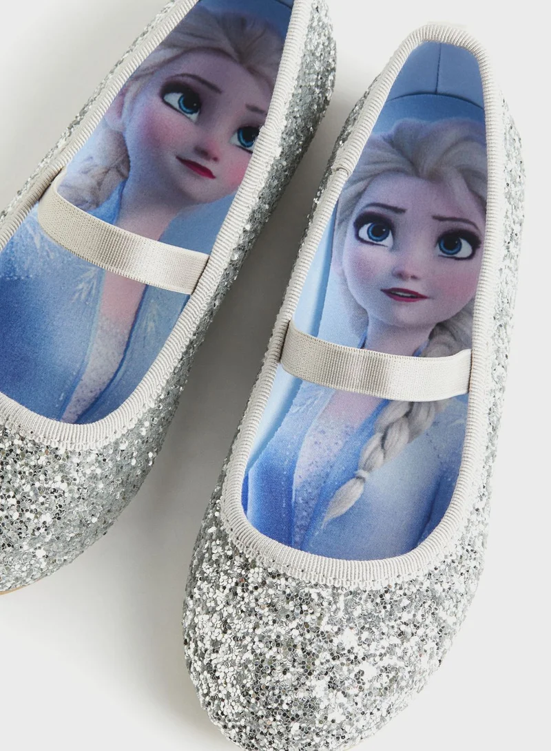 H&M Kids Glittery Slip On Ballerinas