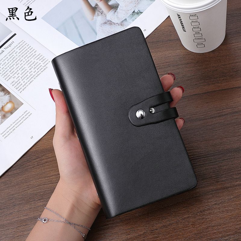 Ink Style Card Case Anti-Demagnetization Large Capacity Black long 96 card slots