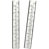 Betan Betan 2pcs 5" Capacity Rain Gauge Glass Replacement Tube for Yard Garden Outdoor Home  - Image 1