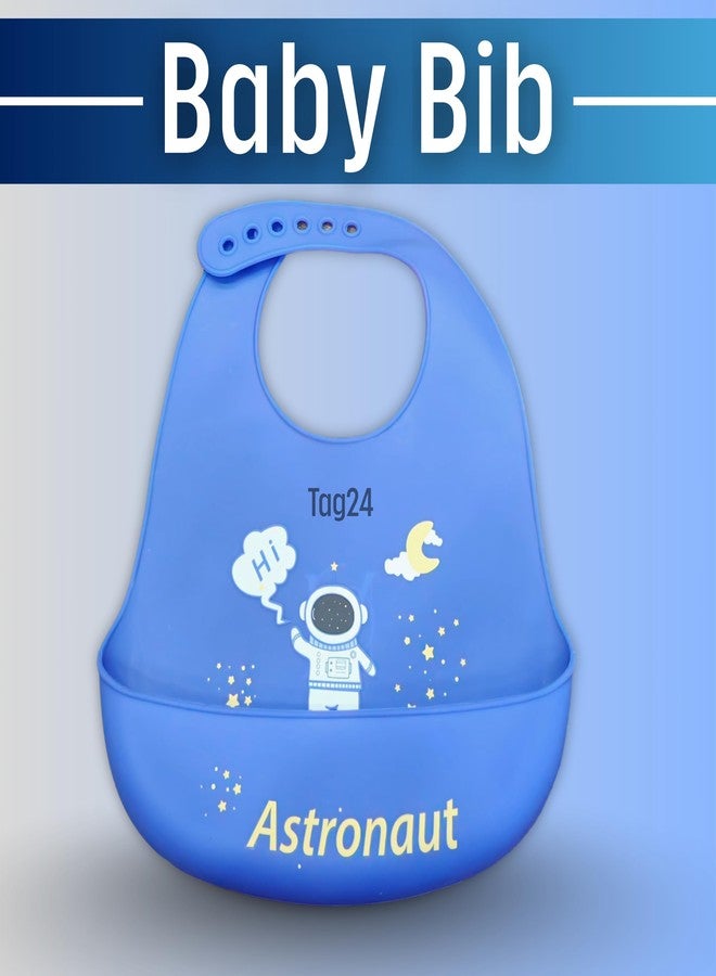 TAG24 Baby Bib for Feeding and Weaning Babies and Toddlers | Waterproof, Washable, Reusable | Adjustable Neckline with Buttons | Easy to Clean and Non-Messy Design (Astro) - Image 2
