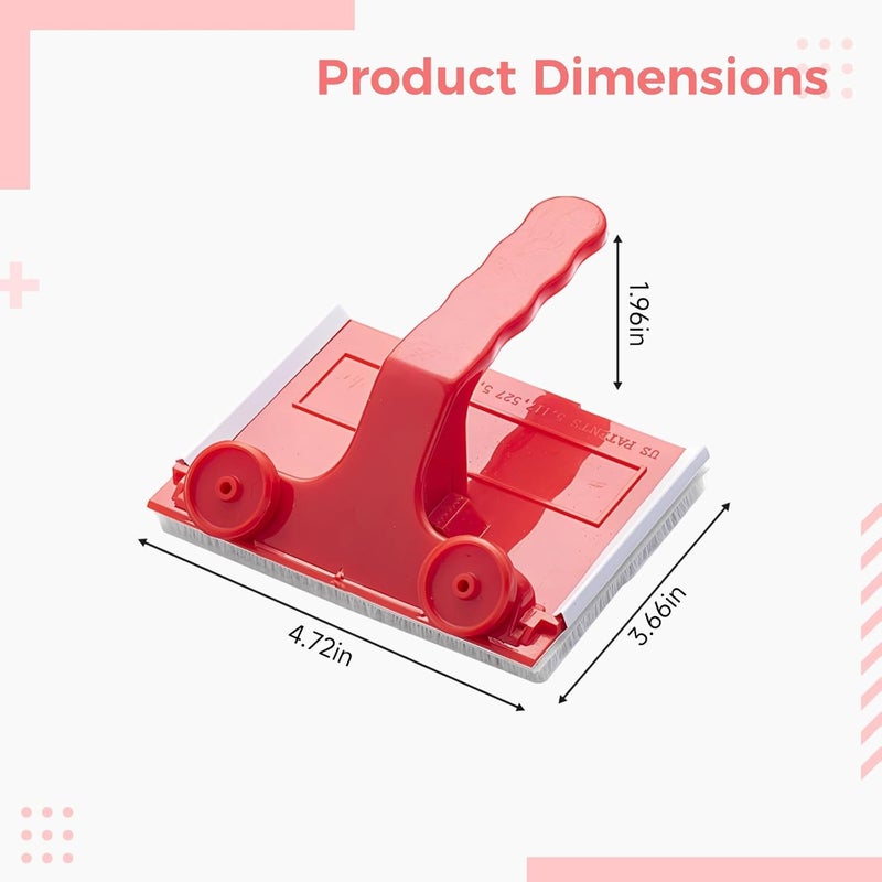 Wall & Ceiling Paint Tool: Red Edger with Handle & Roller, 2 in - Image 3