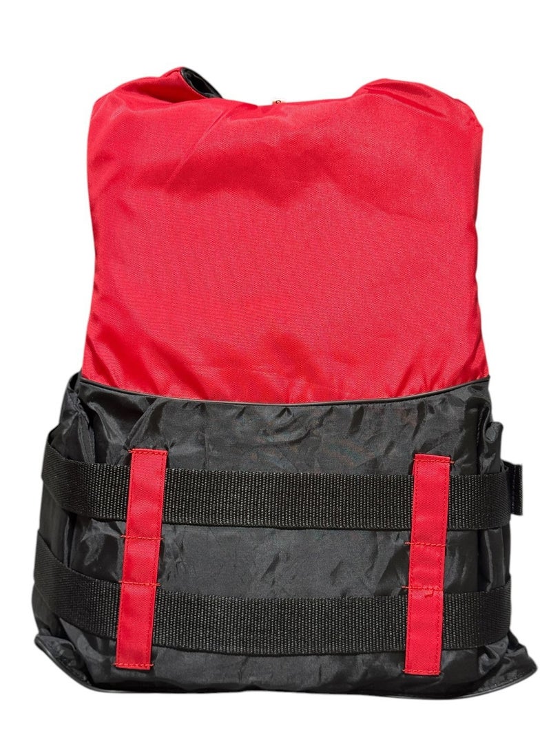 QSHOP - Versatile life jacket with rescue whistle and secure locking safety belt - ideal for safety during swimming and water activities - Image 1