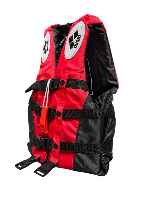 Versatile life jacket with rescue whistle and secure locking safety belt - ideal for safety during swimming and water activities - packing may vary