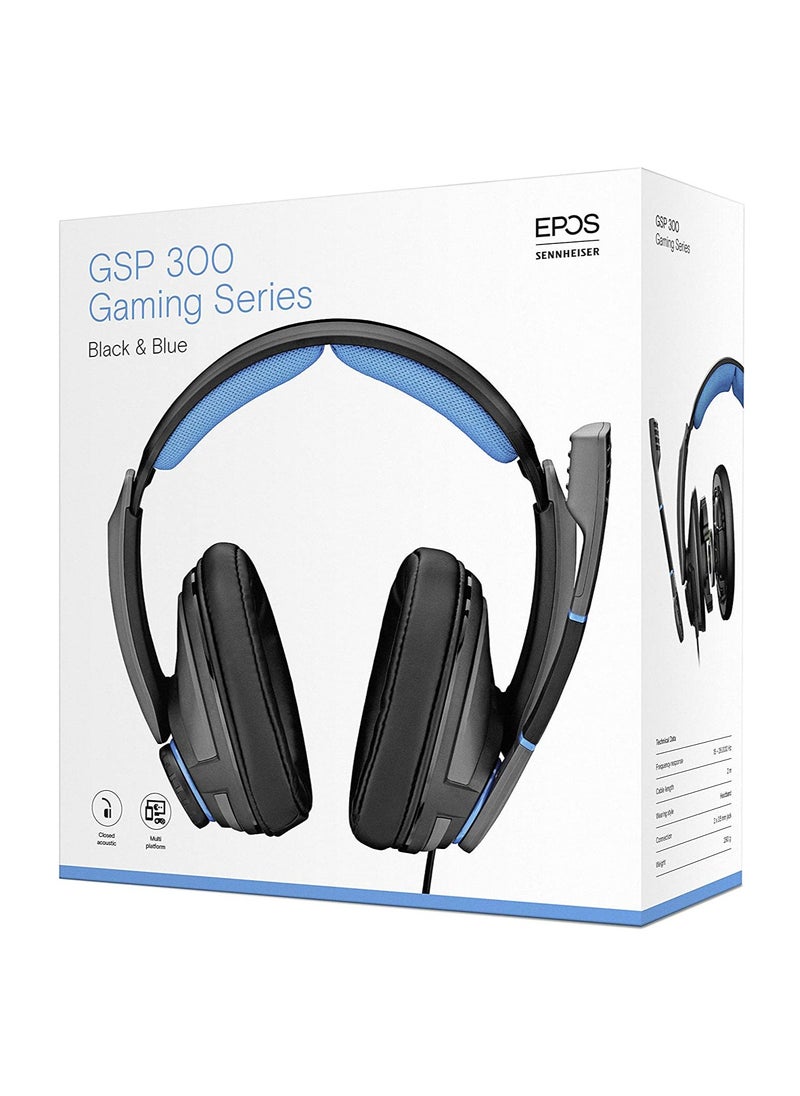 Sennheiser Sennheiser GSP 300 Around Ear Closed Acoustic Gaming Headset - Black/Blue (Pack of 1), 507079  - Image 5