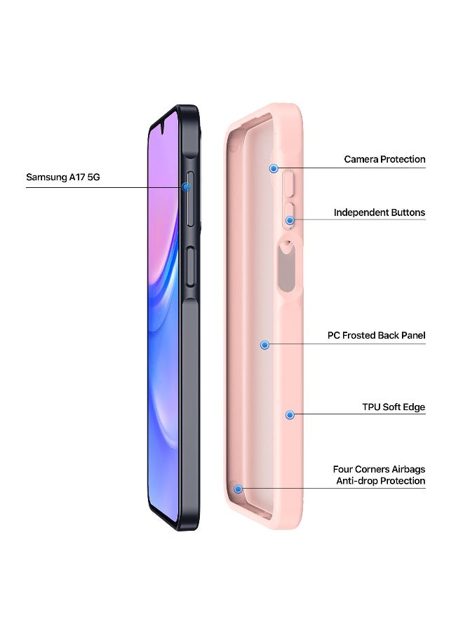 DUX DUCIS Yind Series Cover for the Samsung Galaxy A17 5G mobile phone a slim, TPU Hybrid PC  cover made of TPU, polycarbonate silicone - Light Pink - Image 3