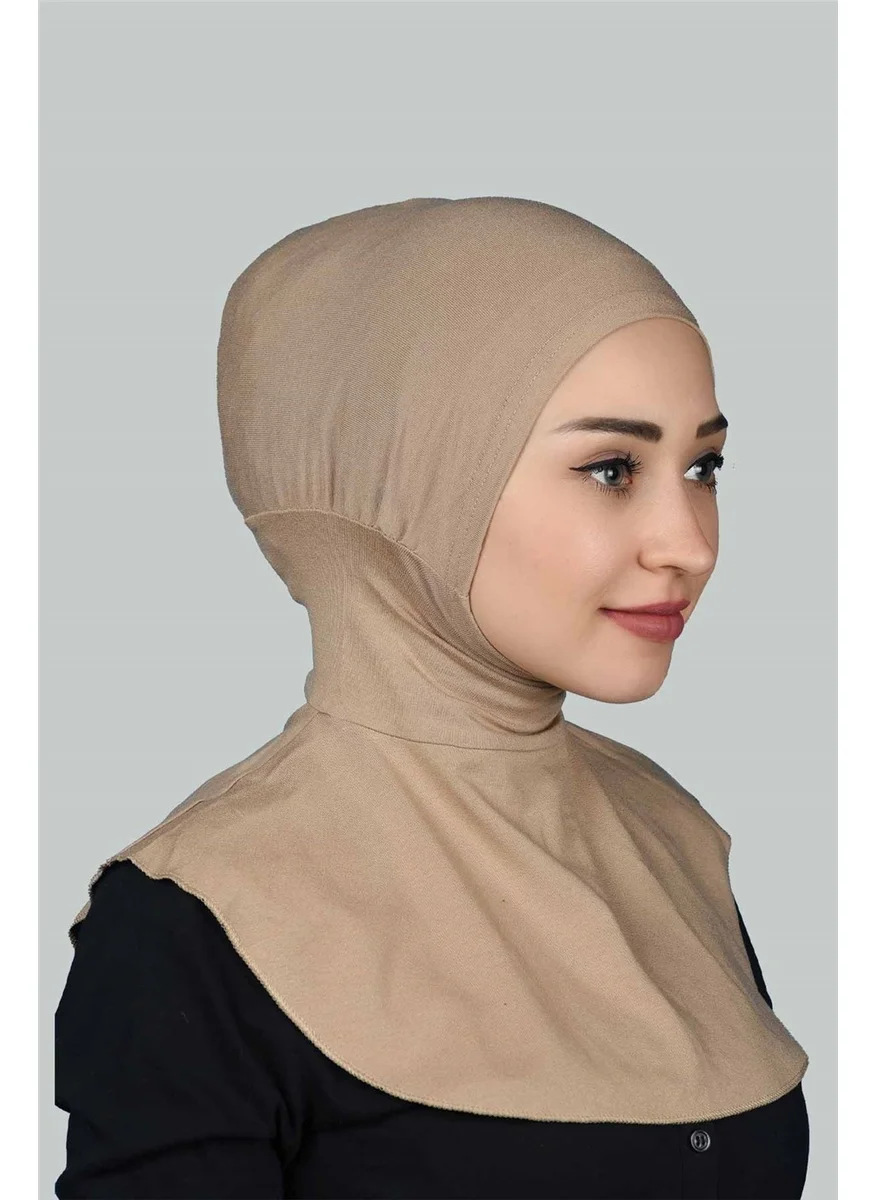 Altobeh Women's Hijab Practical Neck Collar Hijab - Sports Bonnet - Dark Beige