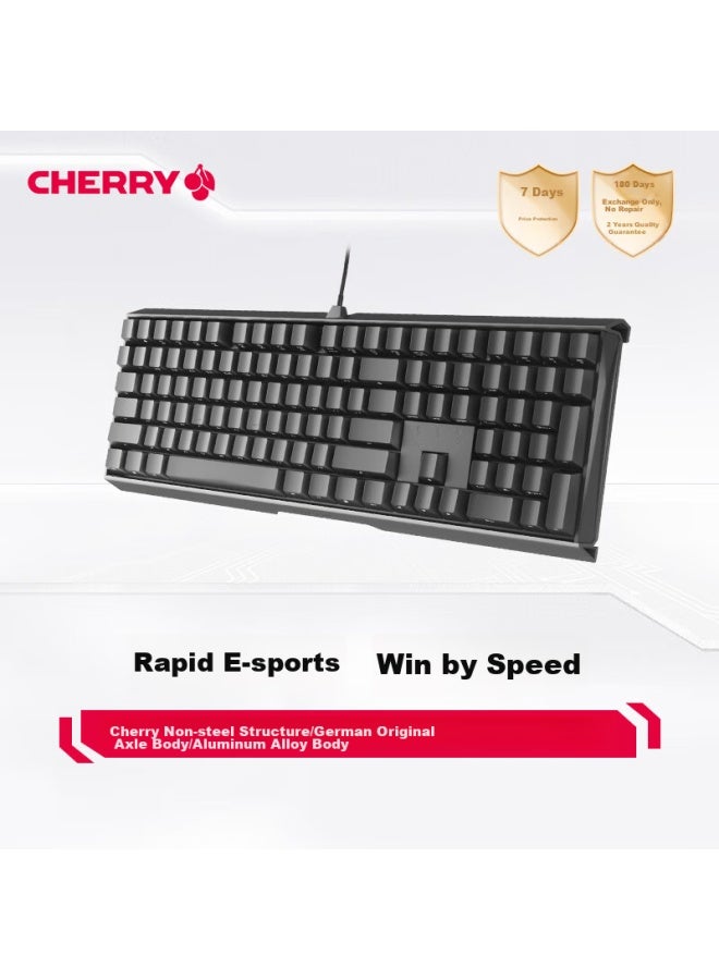 Cherry Mx3.0s Mechanical Keyboard, Gaming Keyboard, Esports Keyboard, Side-engraved Keycaps, Alloy Shell, Cherry Steel-free Structure, Black Brown Switch - Image 1
