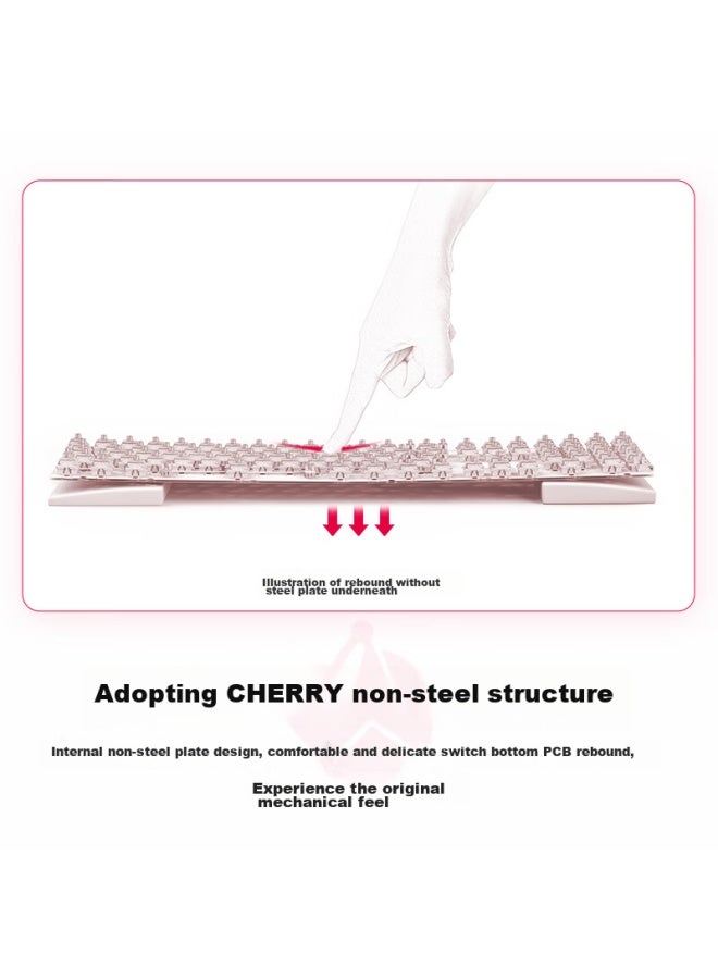 Cherry Mx3.0s Mechanical Keyboard, Gaming Keyboard, Esports Keyboard, Side-engraved Keycaps, Alloy Shell, Cherry Steel-free Structure, Black Brown Switch - Image 3
