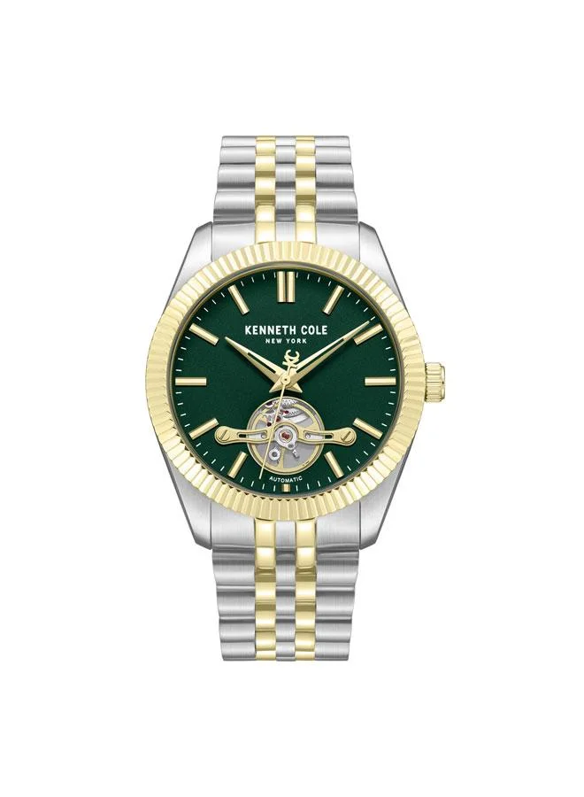 Kenneth Cole New York Bryant Park Men's 43mm Automatic Watch with Green Dial & Two-tone Stainless Steel Bracelet