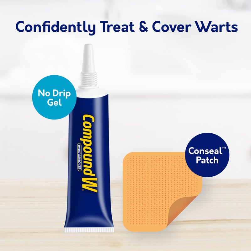 Compound W Maximum Strength Fast Acting Gel Wart Remover with 12 ConSeal Patches, 0.25 oz - Image 3
