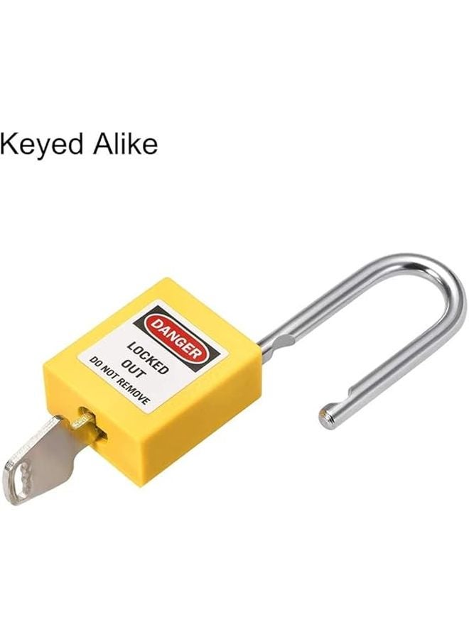 قفل أمان القفل والتوسيم الأصفر 2 قطعة من الصلب مفتاح متماثل - Image 3