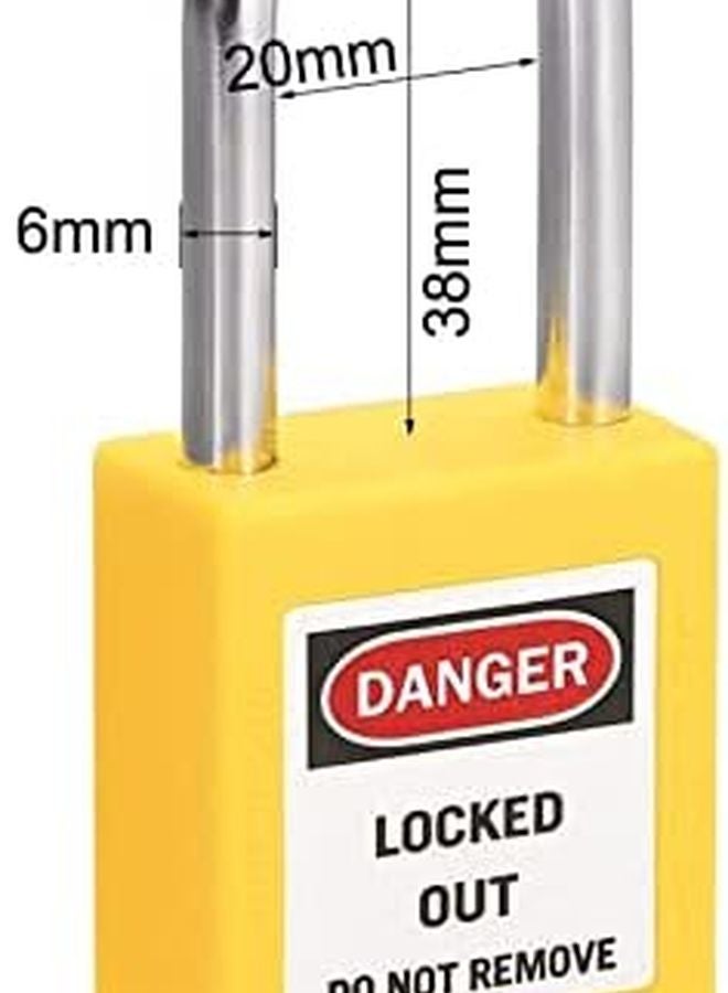 قفل أمان القفل والتوسيم الأصفر 2 قطعة من الصلب مفتاح متماثل - Image 5