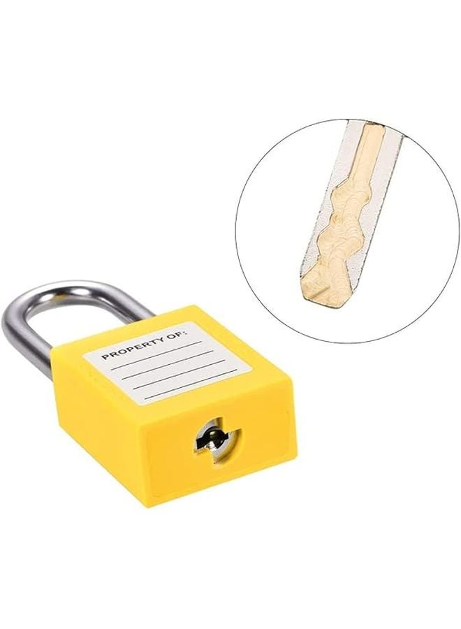 قفل أمان القفل والتوسيم الأصفر 2 قطعة من الصلب مفتاح متماثل - Image 4
