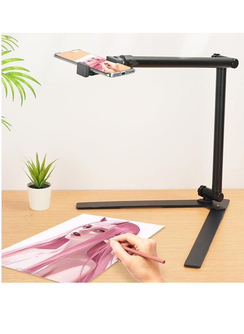 AMBERJACK Flexible Desktop Phone Mount, Projector Mount with 1/4 Screw, Heavy Duty Alloy Webcam Stand Projector Mount, Tabletop Mount for Ring Light Camera Smartphone Projector Sport Camera  - Image 1