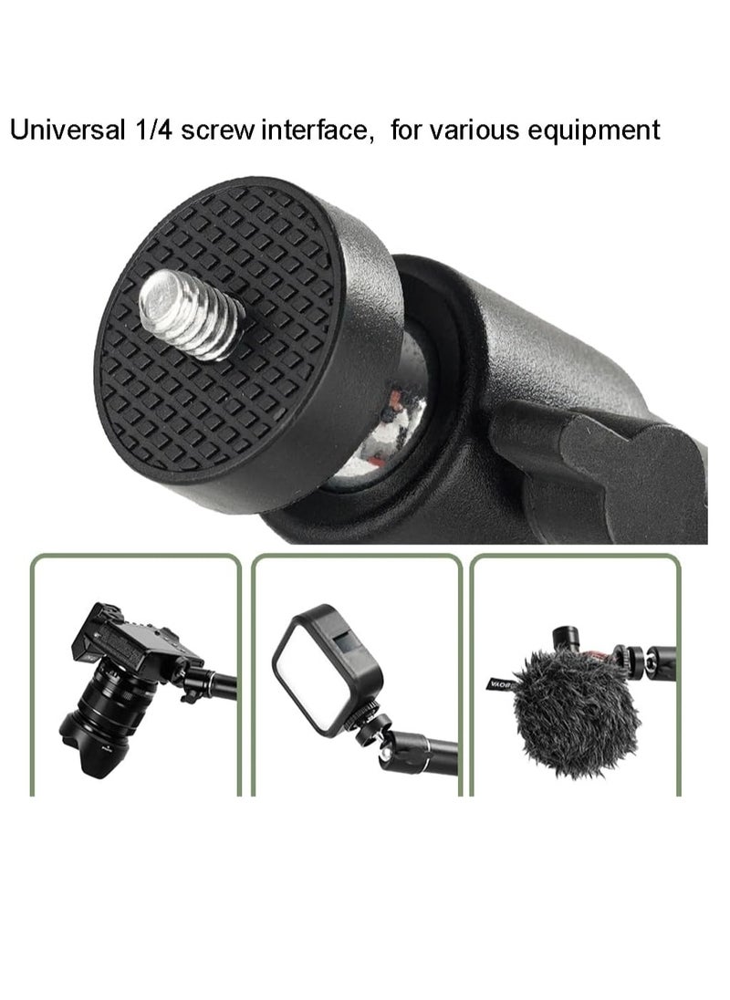 AMBERJACK Flexible Desktop Phone Mount, Projector Mount with 1/4 Screw, Heavy Duty Alloy Webcam Stand Projector Mount, Tabletop Mount for Ring Light Camera Smartphone Projector Sport Camera  - Image 2