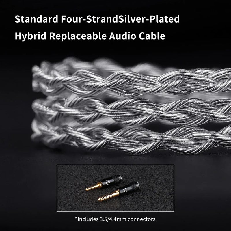 TRN Shell Hybrid Earphones, Quad-Unit Triple Dynamic + Planar Driver Acoustic Architecture Iem, No Mic - Image 4