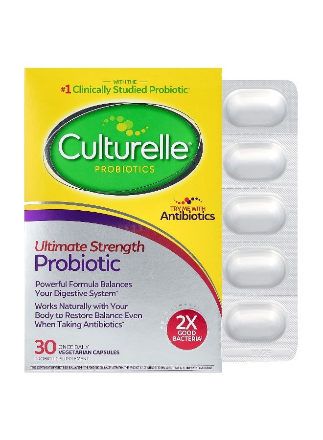 Culturelle Culturelle, Probiotics, Ultimate Strength Probiotic, 20 Billion CFU, 30 Vegetarian Capsules  - Image 1