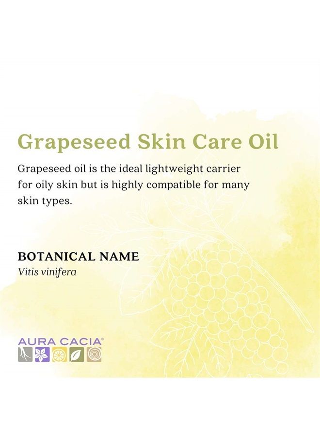 Aura Cacia Grapeseed Skin Care Oil | GC/MS Tested for Purity | 118ml (4 fl. oz.) - Image 2