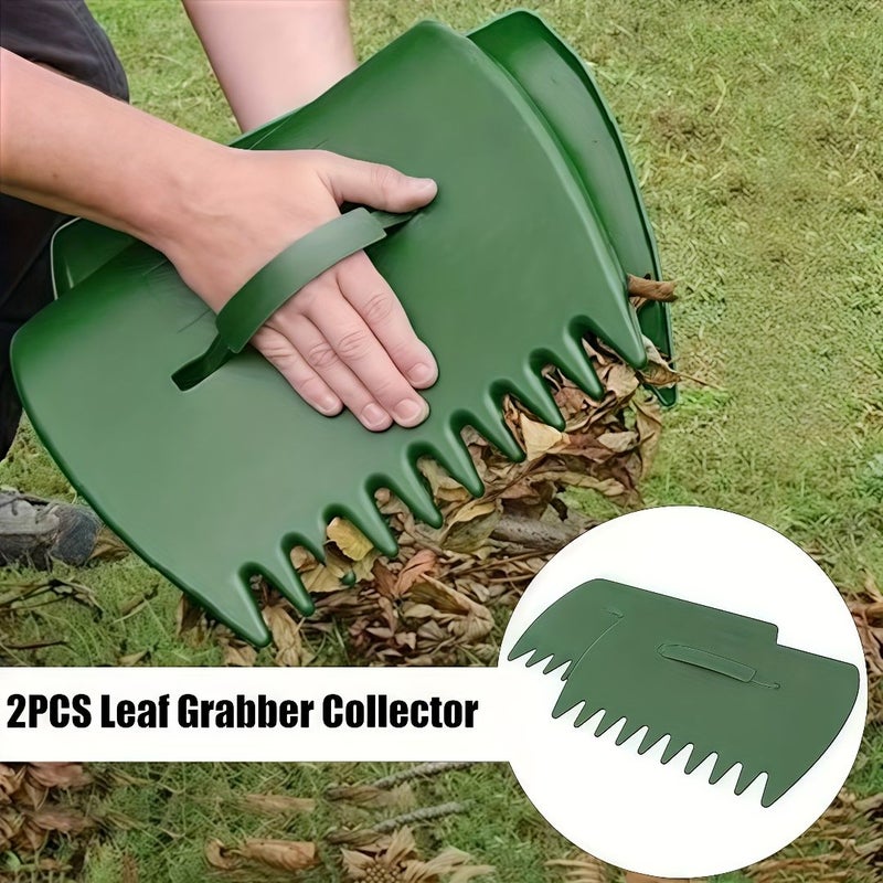 2pcs Leaf Grabbers Handheld Hazelnut Leaf Shovels Quick Lawn Clearing Fallen Leaf Collection Garden Yard Tools for Picking Up Leaves Grass Clippings Litter Protecting Hands - Image 4