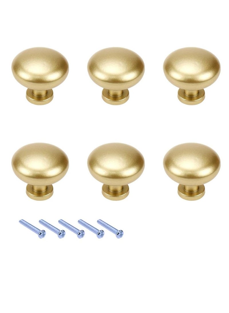 saykfoe 6 Pack Gold Cabinet Knobs, Vintage Cabinet Ring Pulls Dresser Handles Furniture Hardware for Kitchen Cupboard Drawers Closet Door,Easy to Install (Style 2) - Image 1