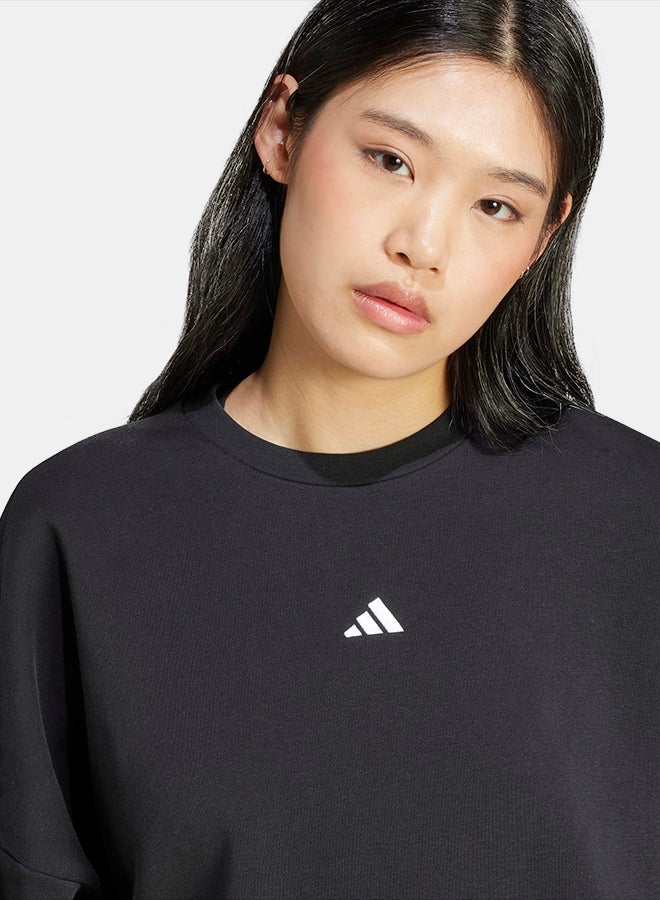 Adidas Essentials Small Logo Feelcozy Sweatshirt - Image 4