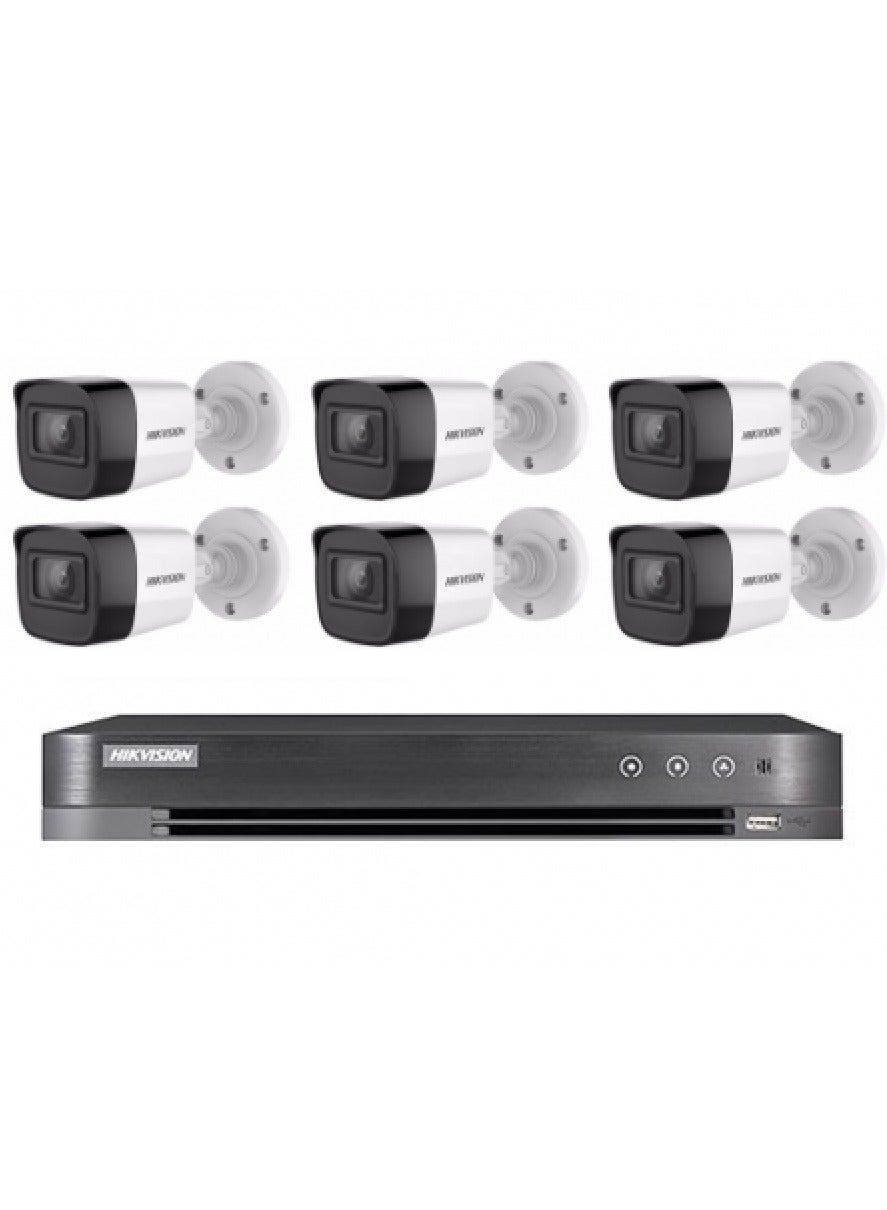hikvision Hikvision 6 Cameras 8 Megapixel Internal External With Channel Recording Device N70056635V