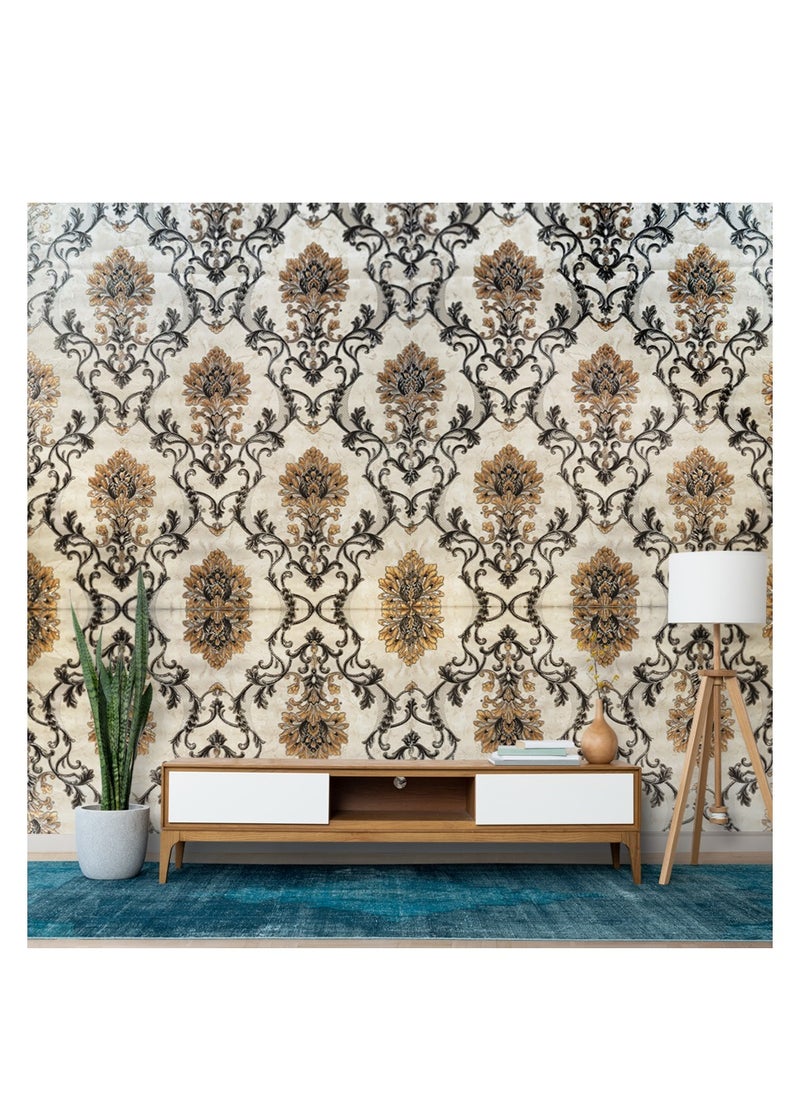 MAF Wallpaper MAF Wallpaper BR8039-5 Classic Vintage Design Wallpaper, Non-Woven Wallpaper for living room, bedroom, Hotels, Restaurants, Spa Room..& more - Black & Golden  - Image 2