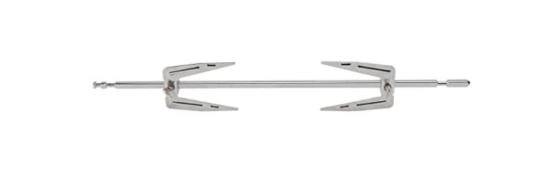 Bridge PRO شواية برو قضيب دوار من الفولاذ المقاوم للصدأ مع شوكة للشواء والمقالي الهوائية 45 × 65 × 2 سم 36 لتر