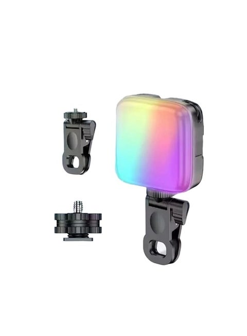 U80 Pro RGB LED ring Light with Mini Phone Holder with 12 Different Colors for Professional Video Recording and Photography